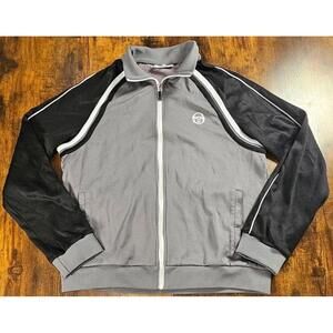 Sergio Tacchini Ghibli Track Jacket Charcoal Grey/Black Size Large